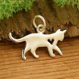 Adorable Cat Charm With Heart